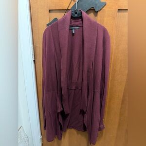 White House Black Market Deep Burgundy Cardigan